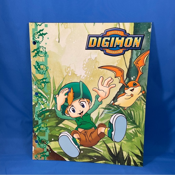 VTG Y2K Digimon 3-hole pocket folders - set of 2 - Picture 11 of 11